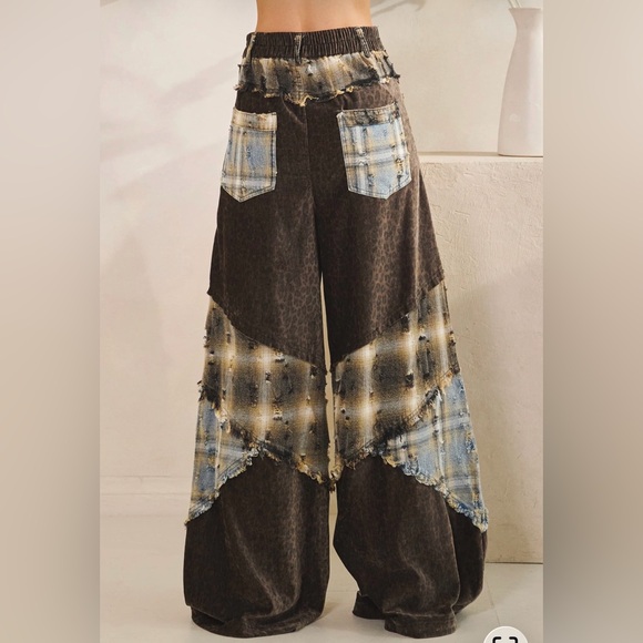 @-Oli & Hali Patchwork Wide-Leg Pants - Picture 6 of 6